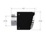 Load image into Gallery viewer, MBRP Universal Carbon Fiber Tip 2.5in ID / 5in OD Out / 6.5in Length Angle Cut Dual Wall