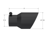 Load image into Gallery viewer, MBRP Universal Tip 4.5in OD 3in Inlet 8in Length Dual Walled Angled Exhaust Tip - Black