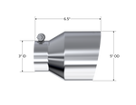 Load image into Gallery viewer, MBRP Universal T304 Stainless Steel Tip, 3in ID / 5in OD Out / 6.5in Length / Angle Cut Single Wall