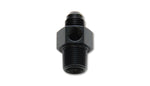 Load image into Gallery viewer, Vibrant -6AN Male to 3/8in NPT Male Union Adapter Fitting w/ 1/8in NPT Port