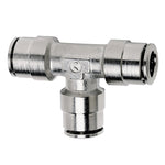 Load image into Gallery viewer, Firestone Union Tee 1/4in. Nickel Push-Lock Air Fitting - Single (WR17603461)