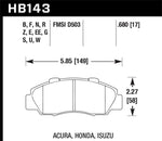 Load image into Gallery viewer, Hawk 97-99 Acura CL/97-01 Integra Type-R / 97-01 Honda CRV/Prelude DTC-60 Race Front Brake Pads