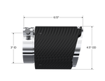Load image into Gallery viewer, MBRP Universal Carbon Fiber Dual Wall Tip 4.5in OD/3in Inlet/6.13in L