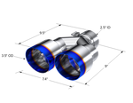 Load image into Gallery viewer, MBRP Universal T304 SS Dual Burnt End Tip 3.5in OD/2.5in Inlet