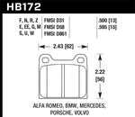 Load image into Gallery viewer, Hawk 63-65 Porsche 356 Front / 69-83 911 / 64-72 912 Rear DTC-60 Race Brake Pads