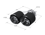 Load image into Gallery viewer, MBRP Universal Carbon Fiber Dual Tip 4in OD/2.5in Inlet