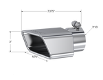 Load image into Gallery viewer, MBRP Universal Tip 4.50in x 2.75in ID Rectangle Angled Cut 3in OD Inlet 7in Lgth T304 Passenger Side