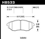 Load image into Gallery viewer, Hawk 05-08 LGT D1078 HP+ Street Front Brake Pads