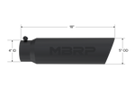 Load image into Gallery viewer, MBRP Universal 5in OD Angled Rolled End 4in Inlet 18in Lgth Black Finish Exhaust Tip