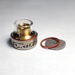 Load image into Gallery viewer, Ticon Industries Furick Cup BBW Number 16 Pyrex Cup Kit Titanium Cover