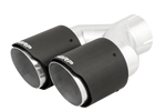 Load image into Gallery viewer, MBRP 3in ID / Dual 4in OD Out Staggered L 9.87in / R 9.37in Dual Wall Carbon Fiber Univ Exhaust Tip