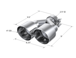 Load image into Gallery viewer, MBRP Universal T304 SS Dual Tip 4in OD/2.5in Inlet