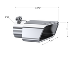 Load image into Gallery viewer, MBRP Universal Tip 4.50in x 2.75in ID Rectangle Angled Cut 3in OD Inlet 7.75in Lgth T304 Driver Side