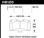 Load image into Gallery viewer, Hawk Mitsubishi 3000 GT VR4/ Dodge Stealth R/T 4WD Performance Ceramic Street Front Brake Pads