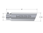Load image into Gallery viewer, MBRP Universal 5in OD Angled Rolled End 4in Inlet 18in Lgth T304 Exhaust Tip