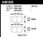 Load image into Gallery viewer, Hawk 1990-1990 Mazda RX-7 GXL (w/Elec Adjust Susp) HPS 5.0 Front Brake Pads