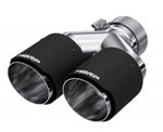 Load image into Gallery viewer, MBRP 3in ID / Dual 4in OD Out Staggered L 9.87in / R 9.37in Dual Wall Carbon Fiber Univ Exhaust Tip
