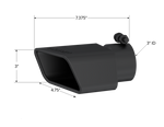 Load image into Gallery viewer, MBRP Universal Tip 4.75inx 3in Rectangle Angled Cut 3in O.D. inlet Pass. Side 7.375in length Black