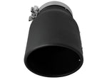 Load image into Gallery viewer, aFe MACHForce XP 5in 304 Stainless Steel Exhaust Tip 5 In x 7 Out x 12L in Bolt On Right - Black