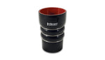 Load image into Gallery viewer, Vibrant Silicone Coupling 4 Ply Aramid CAC Hose 3in x 2.5in Inlet/Outlet - Black