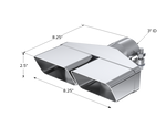 Load image into Gallery viewer, MBRP Universal Tip 8inx 2.375in ID Rectangle 2.5in O.D. inlet 8.25in length T304