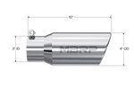 Load image into Gallery viewer, MBRP Universal Tip 4in OD 3in Inlet 10in Length Angled Rolled End T304