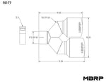 Load image into Gallery viewer, MBRP Universal T304 SS Dual Tip 4in OD/2.5in Inlet