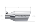Load image into Gallery viewer, MBRP Universal Tip 4.5 O.D. Angle Rolled End 2.5 Inlet 11in Length - T304