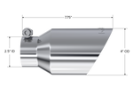 Load image into Gallery viewer, MBRP Universal Tip 4in O.D. Dual Wall Angled 2.5in inlet 8in length T304