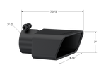 Load image into Gallery viewer, MBRP Universal Tip 4.75inx 3in Rectangle Angled Cut 3in O.D. inlet Driver Side 7.375in length Black