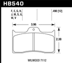 Load image into Gallery viewer, Hawk Wilwood 7112 Caliper DTC-70 Brake Pads