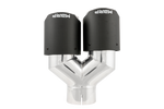Load image into Gallery viewer, MBRP 3in ID / Dual 4in OD Out Staggered L 9.87in / R 9.37in Dual Wall Carbon Fiber Univ Exhaust Tip
