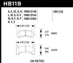 Load image into Gallery viewer, Hawk GM Metric DTC-70 Race Brake Pads w/.0594 Thickness