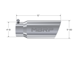 Load image into Gallery viewer, MBRP Universal Tip 5 O.D. Angled Rolled End 4 inlet 12 length