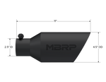Load image into Gallery viewer, MBRP Universal Dual Wall Angle Rolled End Tip 4-1/2in OD / 2-1/2in Inlet / 11in Length - Black