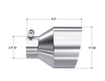 Load image into Gallery viewer, MBRP Universal T304 Stainless Steel Tip 2.5in ID / 5in OD Out / 6.5in Length Angle Cut Single Wall
