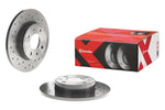 Load image into Gallery viewer, Brembo 2004 Subaru Impreza Rear Premium Xtra Cross Drilled UV Coated Rotor
