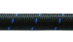 Load image into Gallery viewer, Vibrant -12 AN Two-Tone Black/Blue Nylon Braided Flex Hose (5 foot roll)
