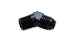 Load image into Gallery viewer, Vibrant 45 Degree Adapter Fitting (AN to NPT) Size -8AN x 1/2in NPT
