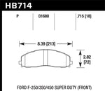 Load image into Gallery viewer, Hawk 15-17 Ford F-250/350 LTS Street Front Brake Pads
