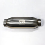 Load image into Gallery viewer, Stainless Bros 4in Body x 12.0in Length 3in Inlet/Outlet Bullet Resonator
