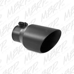 Load image into Gallery viewer, MBRP Universal 4in OD Dual Wall Angled 2.5in Inlet 8in Lgth Exhaust Tip - Black
