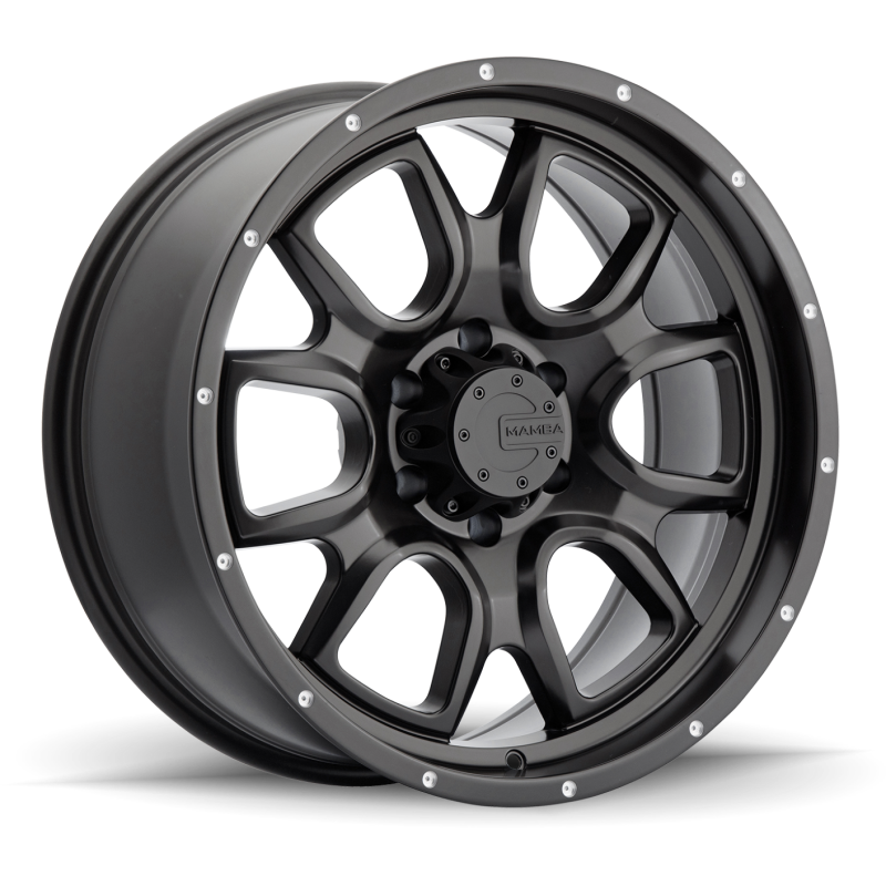 Mamba M19 17x9 5x127 ET-12 Matte Black w/ Drill Holes