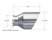 MBRP 15-23 Dodge Charger 5.7L/6.2L/6.4L T304 3in ID / 5in OD Out / 8in Length Angle Cut SS Tip