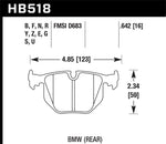 Load image into Gallery viewer, Hawk BMW 3/5/7Series/M3/M5/X3/X5/Z4/Z8 / Land Rover Range Rover Blue 9012 Race Rear Brake Pads
