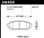 Load image into Gallery viewer, Hawk 03-05 WRX D1004 HP+ Street Rear Brake Pads
