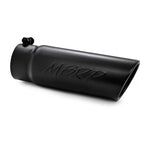 Load image into Gallery viewer, MBRP Universal Tip 4 O.D. Angled Rolled End 3.5 inlet 10 length- Black Finish
