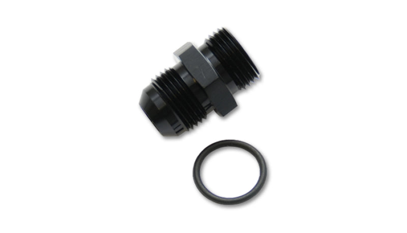 Vibrant -6AN Male Flare to -12 ORB Male Straight Adapter w/O-Ring - Anodized Black