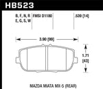 Load image into Gallery viewer, Hawk 06-10 Mazda Miata Mx-5 Base Blue 9012 Race Rear Brake Pads
