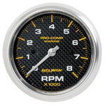 Load image into Gallery viewer, Autometer Marine Carbon Fiber 3-3/8in 8k RPM Tachometer
